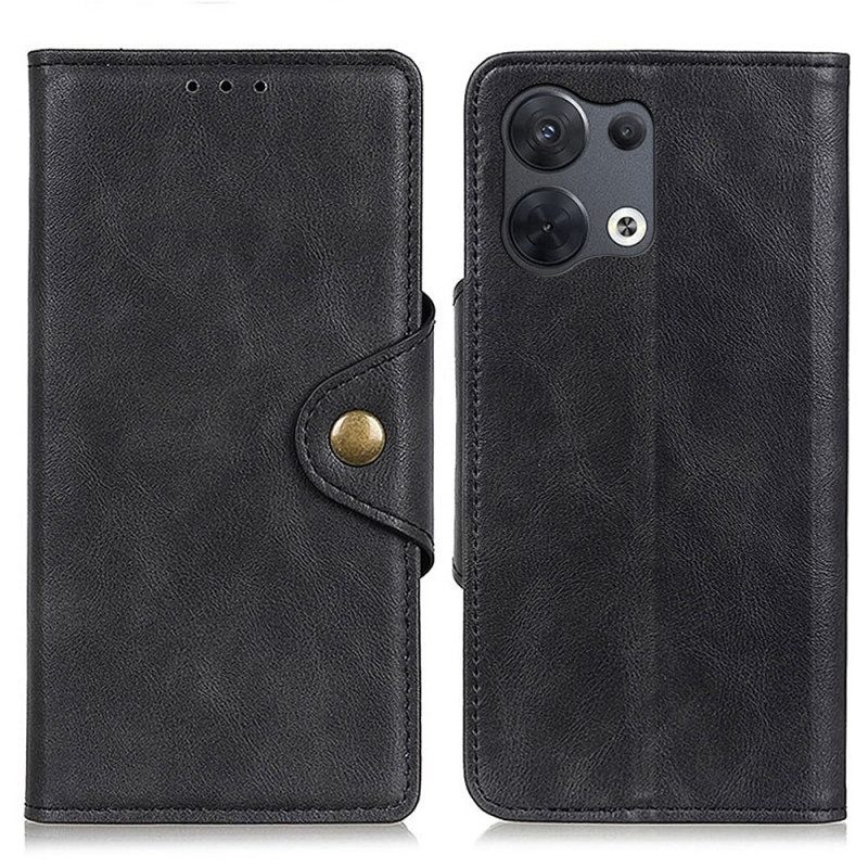 Flip Case voor Oppo Reno 8 Magnetische Knop