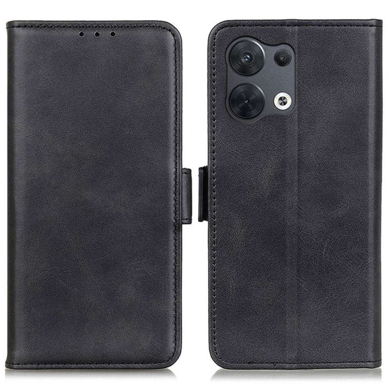 Folio-hoesje voor Oppo Reno 8 Dubbele Sluiting