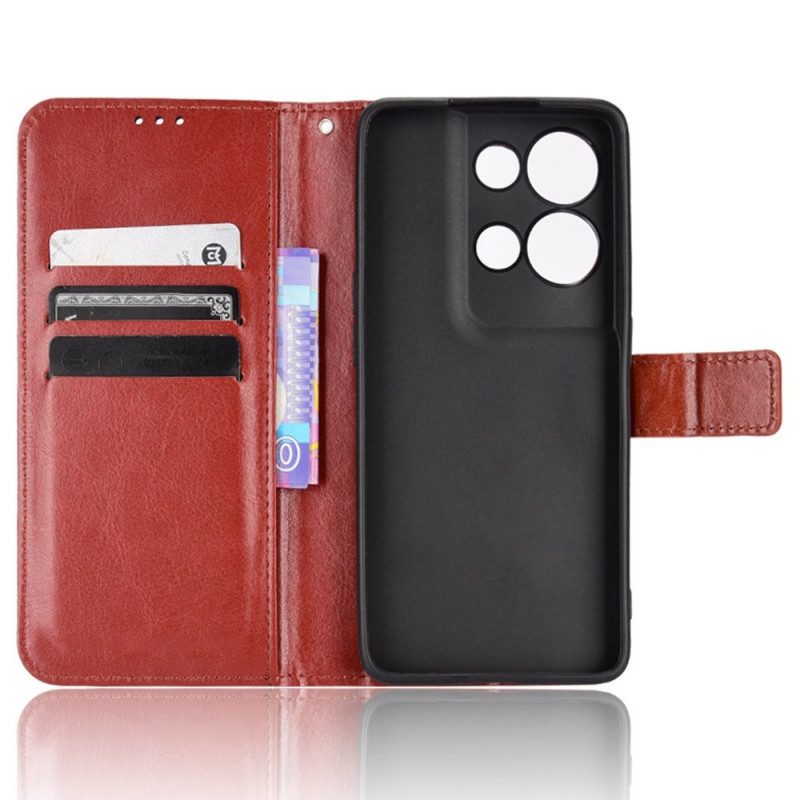 Folio-hoesje voor Oppo Reno 8 Met Ketting Faux Leather Flashy Met Riem