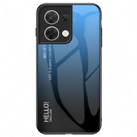 Hoesje voor Oppo Reno 8 Gehard Glas Hallo