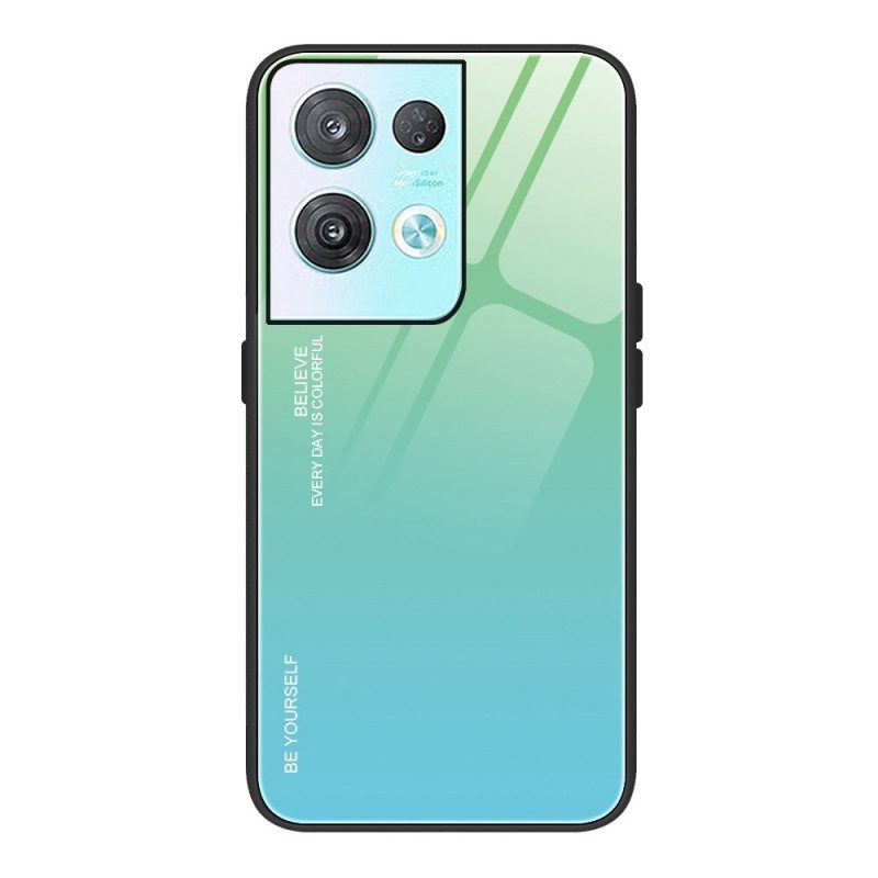 Hoesje voor Oppo Reno 8 Gehard Glas Wees Jezelf