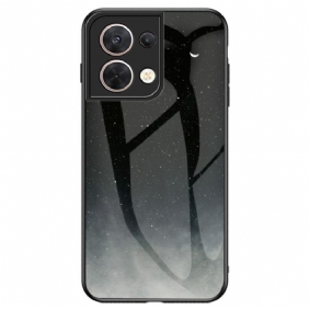 Hoesje voor Oppo Reno 8 Patroon Van Gehard Glas