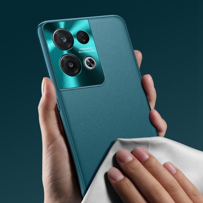 Hoesje voor Oppo Reno 8 Premium Kunstleer