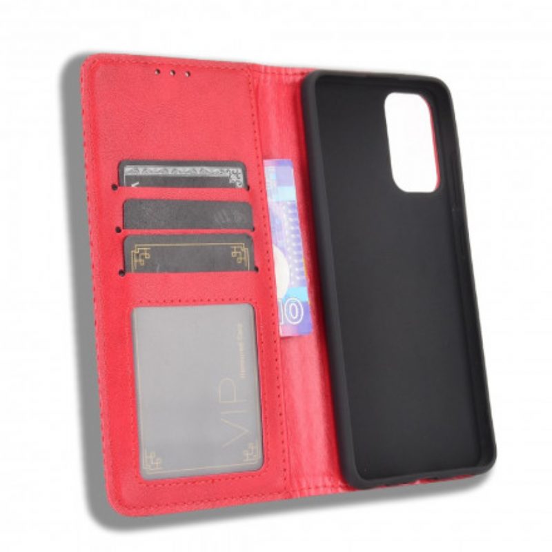 Bescherming Hoesje voor Samsung Galaxy A32 Folio-hoesje Gestileerd Vintage Leereffect