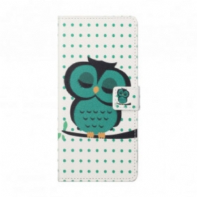 Flip Case voor Samsung Galaxy A32 Slapende Uil