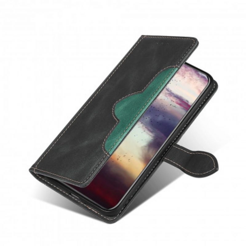 Folio-hoesje voor Samsung Galaxy A32 Imitatieleer Bicolor Stijlvol