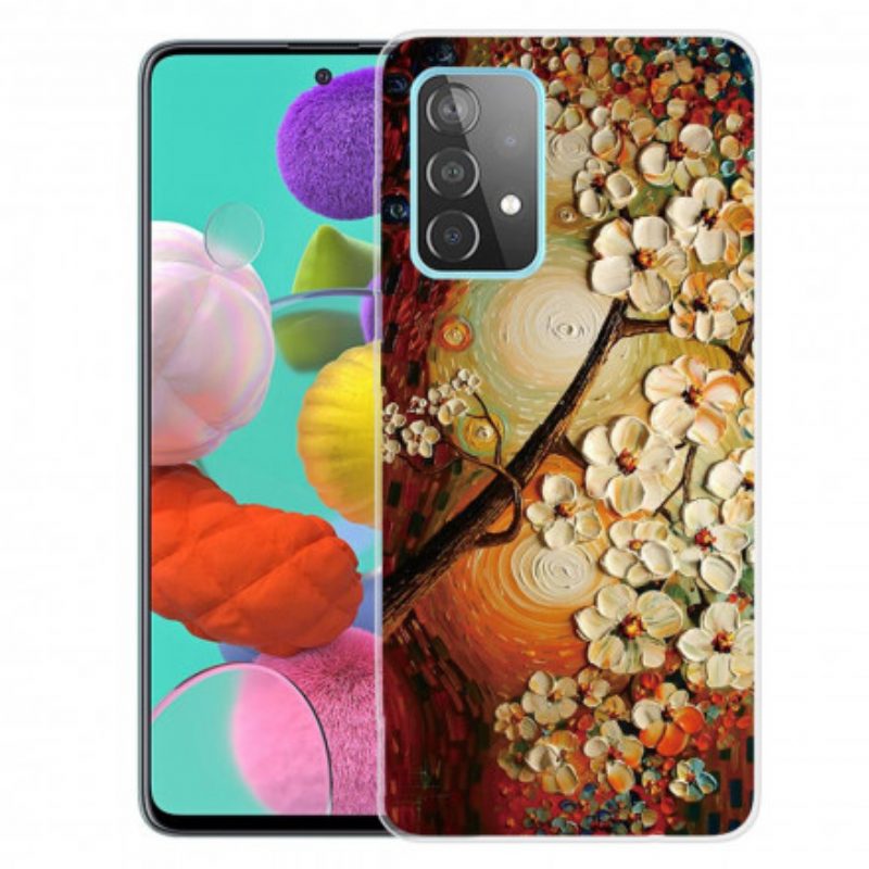 Hoesje voor Samsung Galaxy A32 Flexibele Bloemen