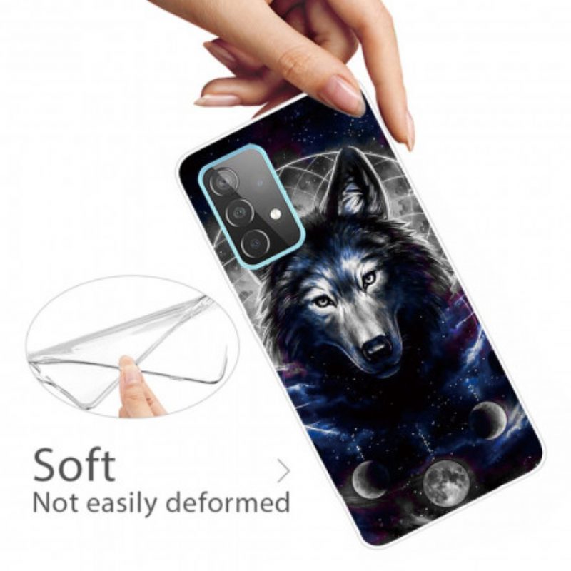 Hoesje voor Samsung Galaxy A32 Flexibele Wolf