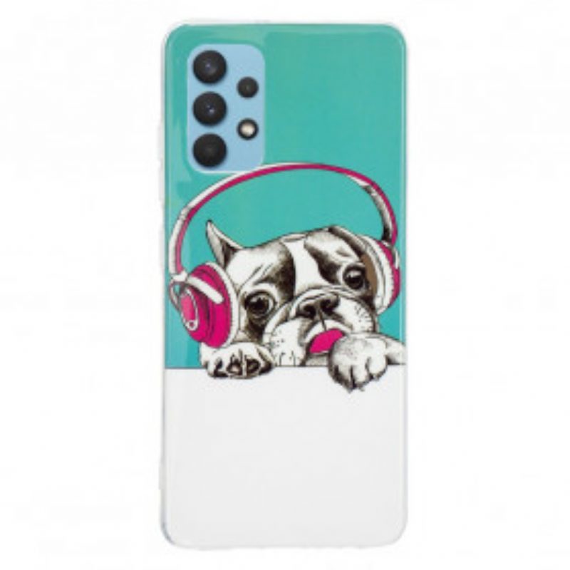 Hoesje voor Samsung Galaxy A32 Fluorescerende Hond