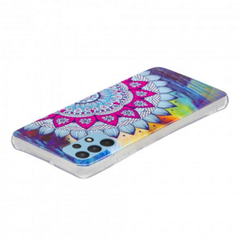 Hoesje voor Samsung Galaxy A32 Fluorescerende Kleurrijke Mandala