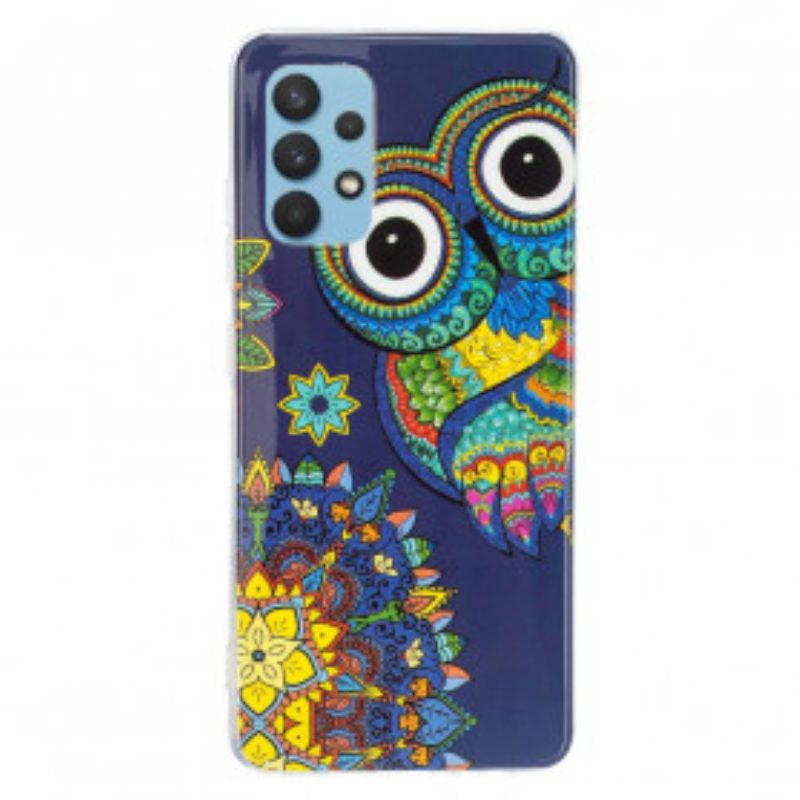 Hoesje voor Samsung Galaxy A32 Fluorescerende Uil Mandala