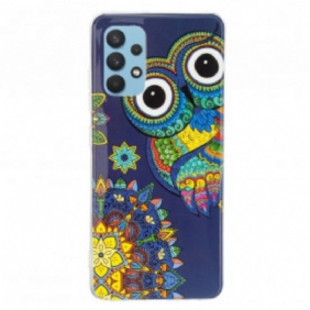 Hoesje voor Samsung Galaxy A32 Fluorescerende Uil Mandala