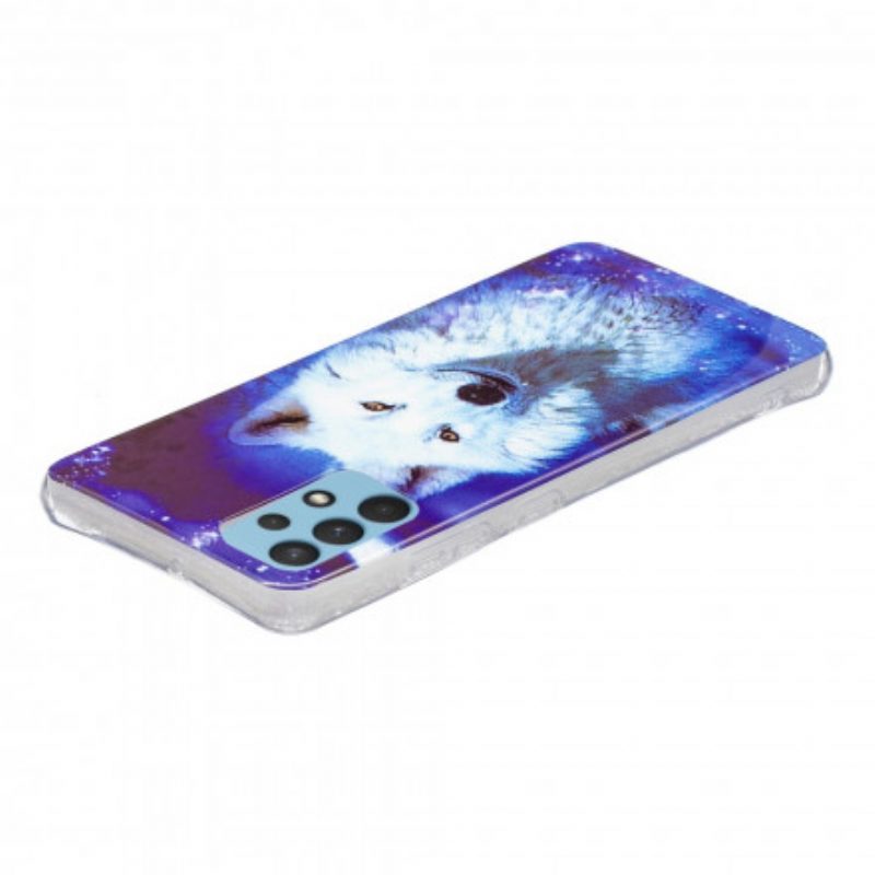 Hoesje voor Samsung Galaxy A32 Fluorescerende Wolf-serie