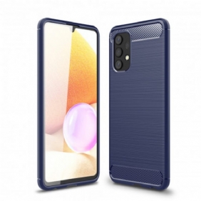 Hoesje voor Samsung Galaxy A32 Geborstelde Koolstofvezel