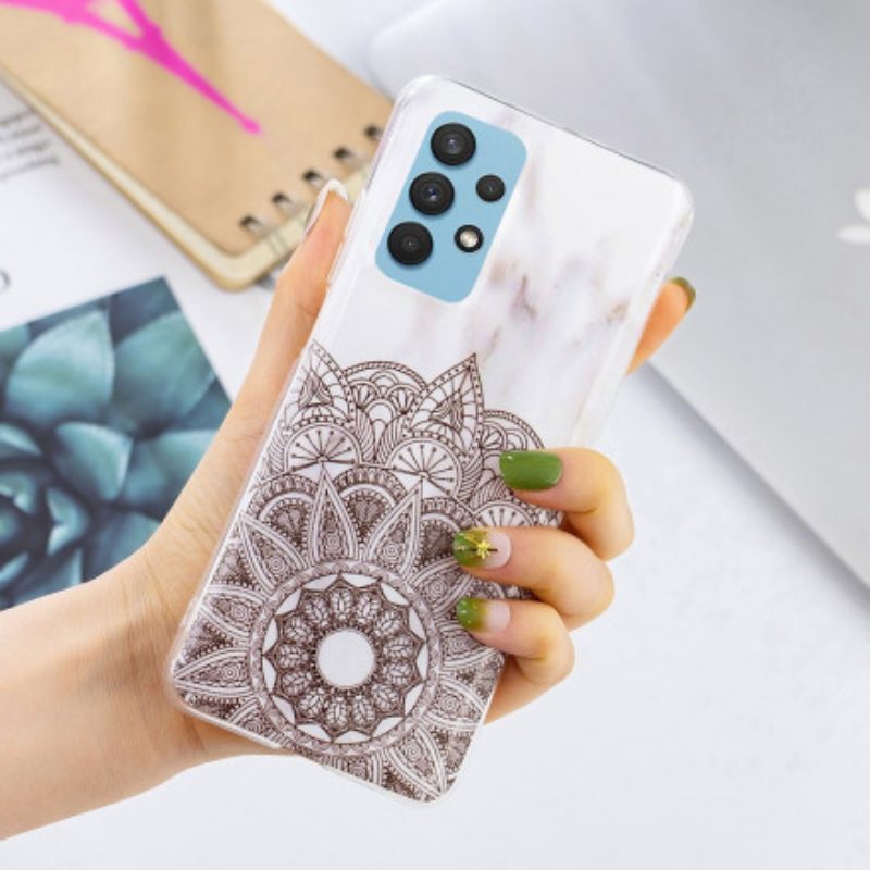 Hoesje voor Samsung Galaxy A32 Gemarmerde Mandala