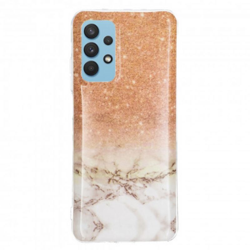 Hoesje voor Samsung Galaxy A32 Glitter Marmer