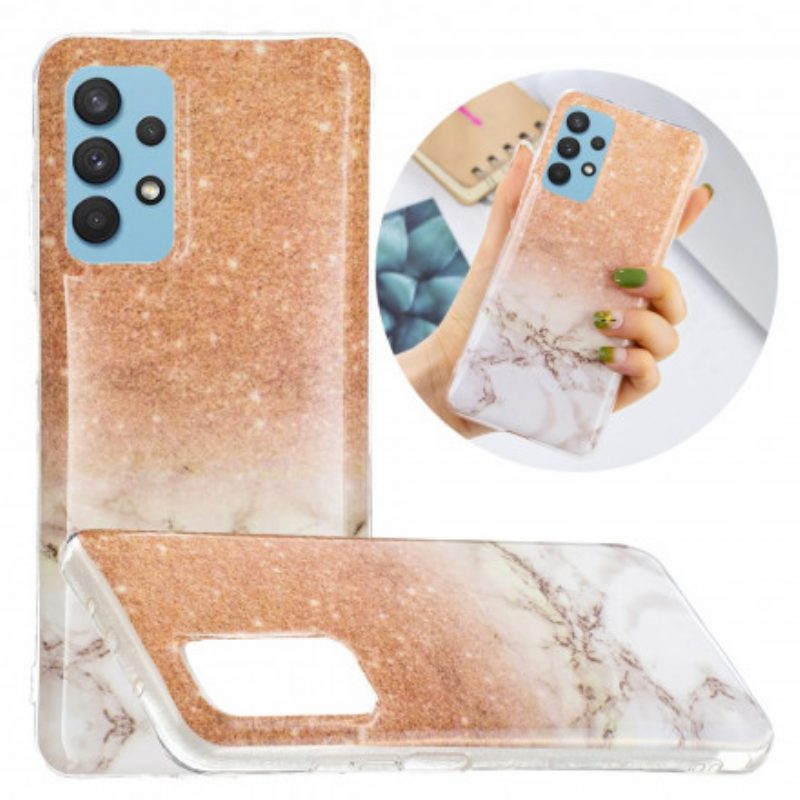 Hoesje voor Samsung Galaxy A32 Glitter Marmer