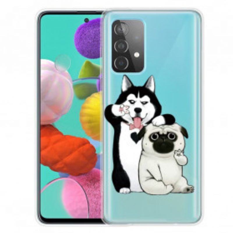 Hoesje voor Samsung Galaxy A32 Grappige Honden