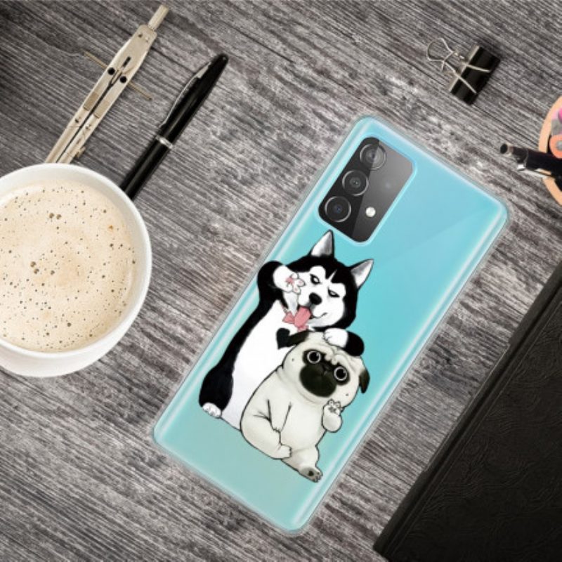 Hoesje voor Samsung Galaxy A32 Grappige Honden