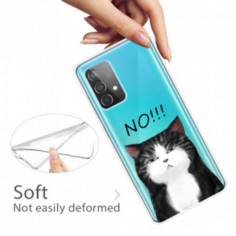 Hoesje voor Samsung Galaxy A32 De Kat Die Nee Zegt