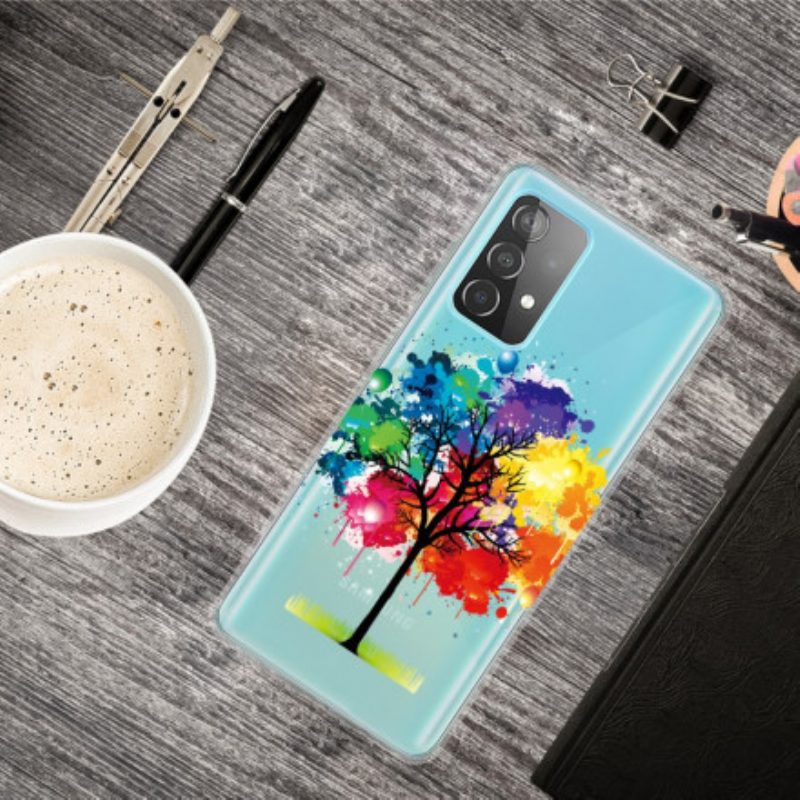 Hoesje voor Samsung Galaxy A32 Naadloze Aquarel Boom