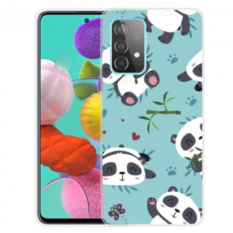 Hoesje voor Samsung Galaxy A32 Stelletje Panda's