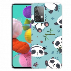 Hoesje voor Samsung Galaxy A32 Stelletje Panda's