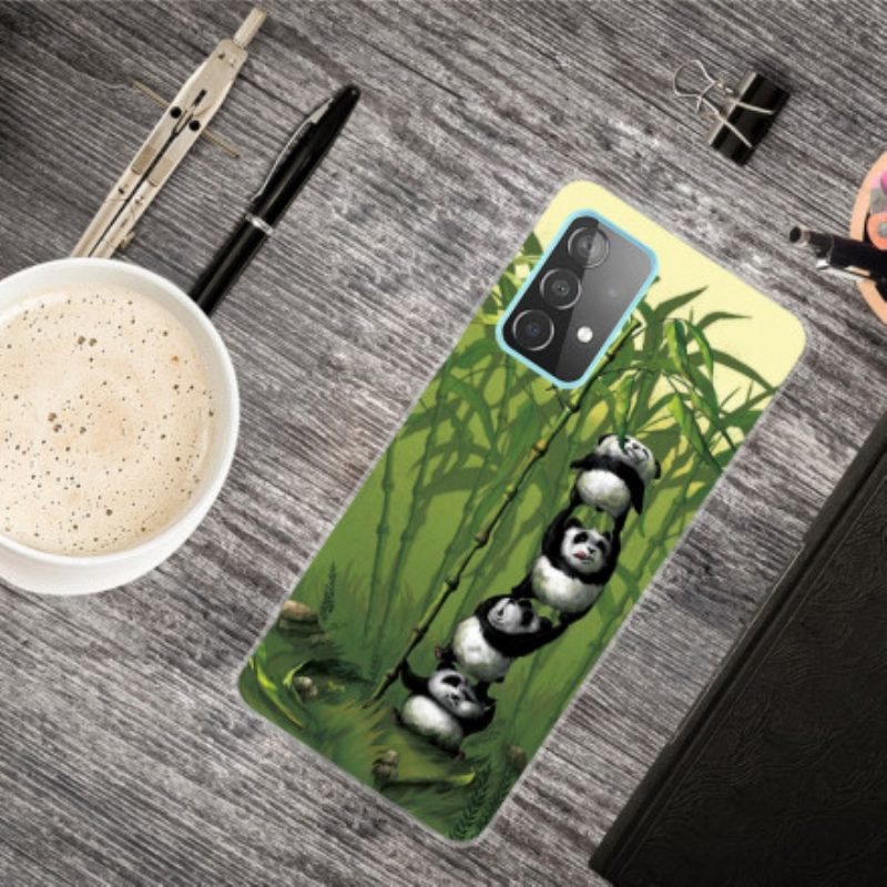 Hoesje voor Samsung Galaxy A32 Stelletje Panda's