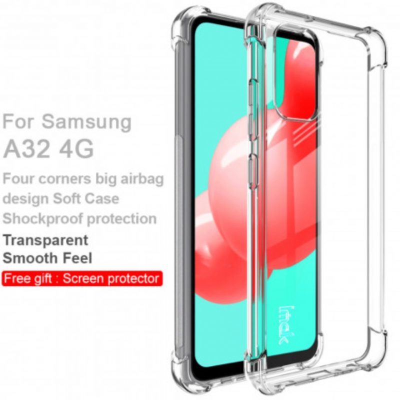 Hoesje voor Samsung Galaxy A32 Transparant Zijdeachtig Imak