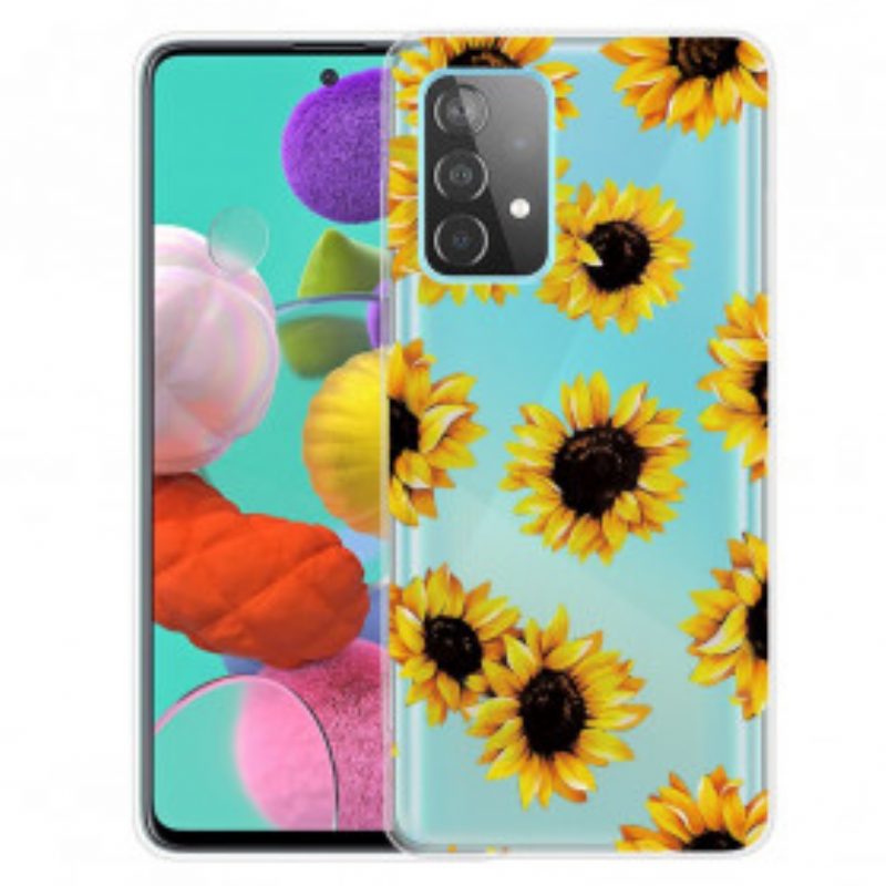 Hoesje voor Samsung Galaxy A32 Zonnebloemen