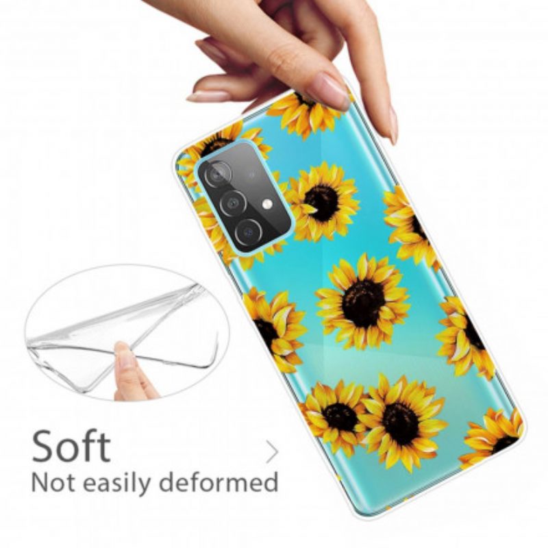 Hoesje voor Samsung Galaxy A32 Zonnebloemen