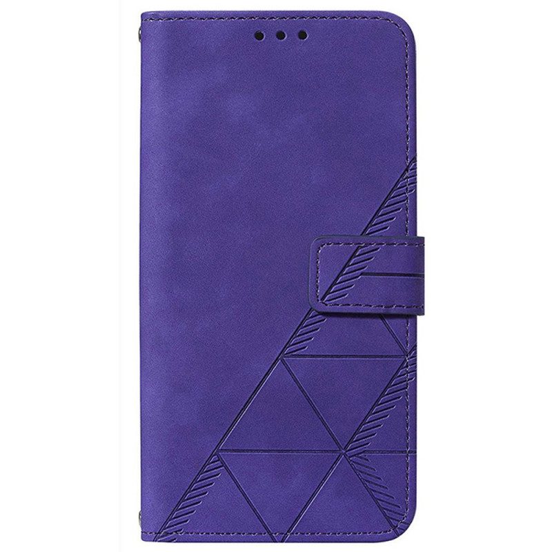 Leren Hoesje voor Realme 9 Pro 5G Piramide Leereffect