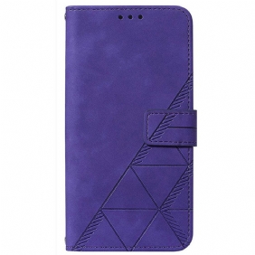 Leren Hoesje voor Realme 9 Pro 5G Piramide Leereffect