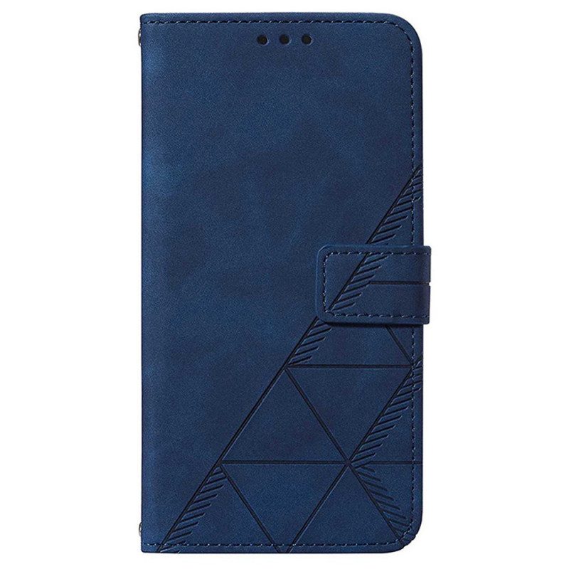 Leren Hoesje voor Realme 9 Pro 5G Piramide Leereffect