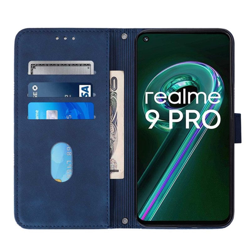 Leren Hoesje voor Realme 9 Pro 5G Piramide Leereffect