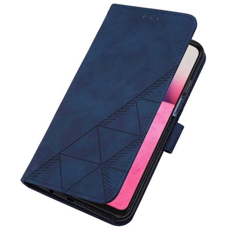 Leren Hoesje voor Realme 9 Pro 5G Piramide Leereffect