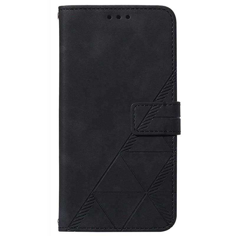 Leren Hoesje voor Realme 9 Pro 5G Piramide Leereffect