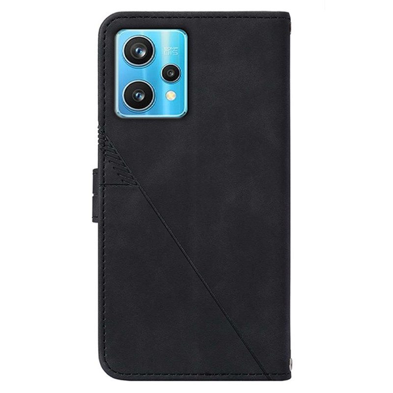 Leren Hoesje voor Realme 9 Pro 5G Piramide Leereffect