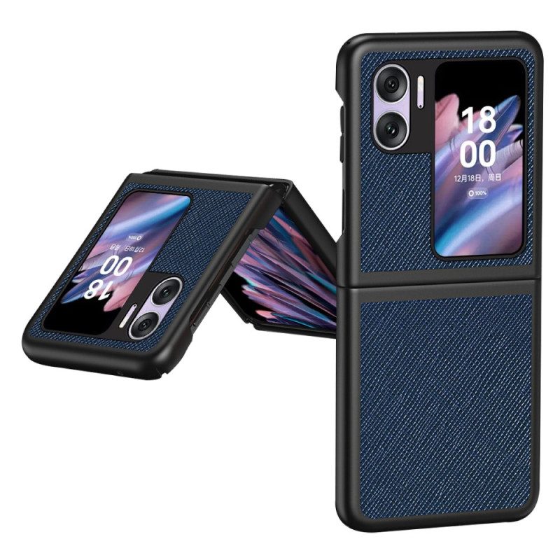 Hoesje voor Oppo Find N2 Flip Folio-hoesje Getextureerde Lederen Stijl