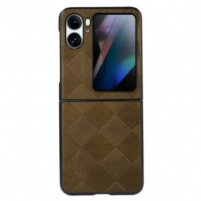 Hoesje voor Oppo Find N2 Flip Folio-hoesje Geweven Stijl