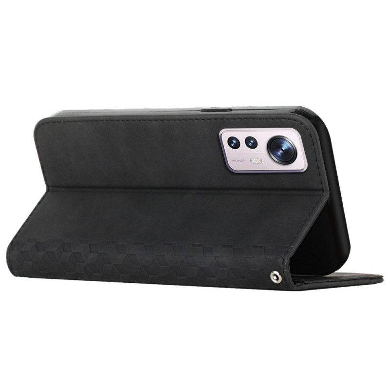 Bescherming Hoesje voor Xiaomi 12 Lite Folio-hoesje Stijl Leer 3d-patroon