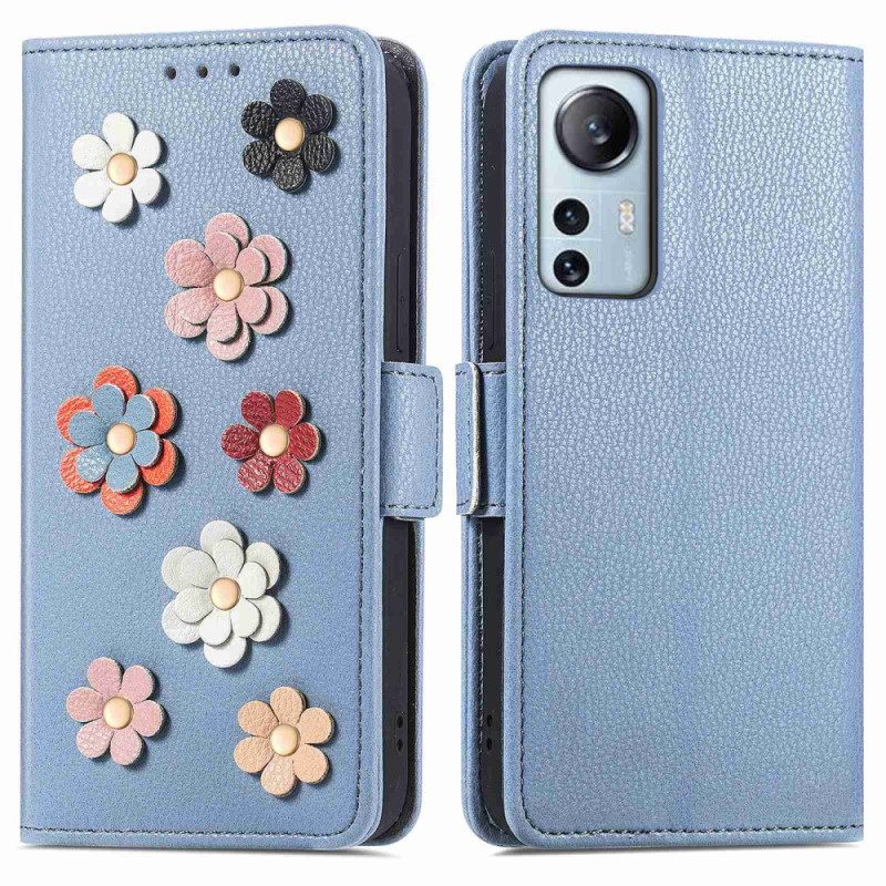 Folio-hoesje voor Xiaomi 12 Lite 3d Bloemen