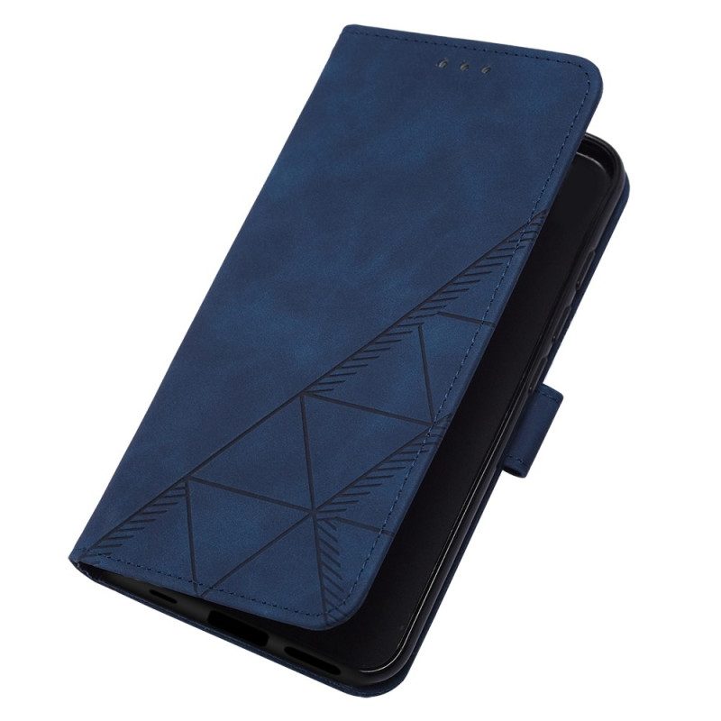 Folio-hoesje voor Xiaomi 12 Lite Driehoeken Met Lanyard