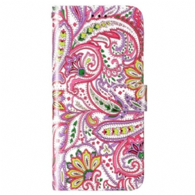 Folio-hoesje voor Xiaomi 12 Lite Met Ketting Paisley-patroon Met Bandjes