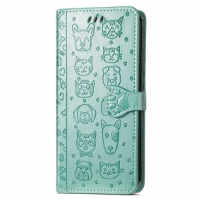 Leren Hoesje voor Xiaomi 12 Lite Geanimeerde Dieren