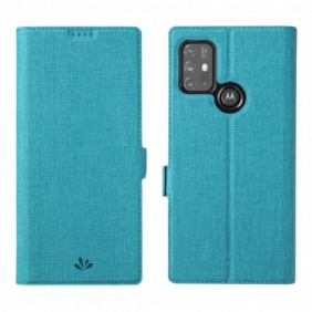 Bescherming Hoesje voor Moto G30 / G10 Folio-hoesje Getextureerde Vili Dmk