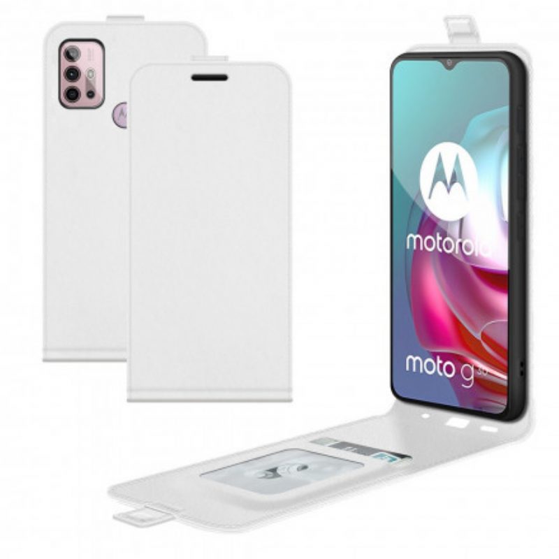 Folio-hoesje voor Moto G30 / G10 Flip Case Verticale Flap Leer Effect