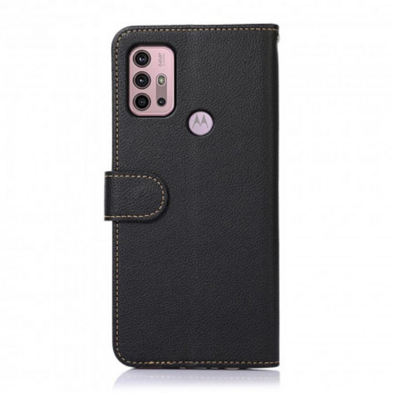 Folio-hoesje voor Moto G30 / G10 Lychee-stijl Rfid Khazneh