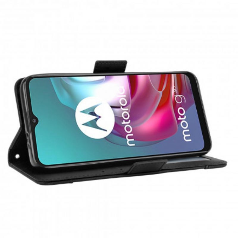 Folio-hoesje voor Moto G30 / G10 Premier Class Met Meerdere Kaarten