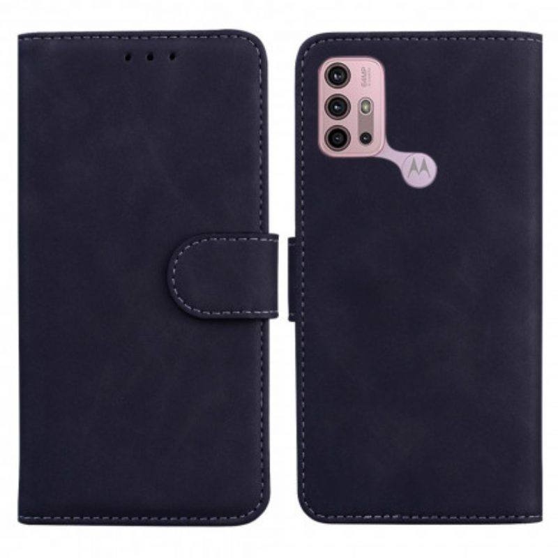 Folio-hoesje voor Moto G30 / G10 Vintage Couture Lederen Stijl